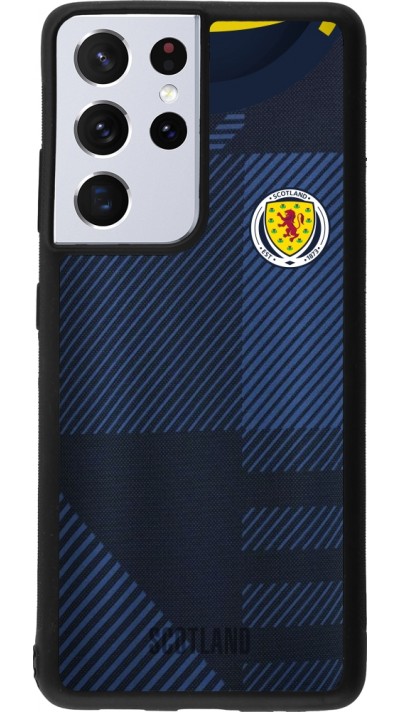 Samsung Galaxy S21 Ultra 5G Case Hülle - Silikon schwarz Schottland personalisierbares Fussballtrikot