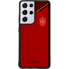 Samsung Galaxy S21 Ultra 5G Case Hülle - Silikon schwarz Spanien 2022 personalisierbares Fußballtrikot