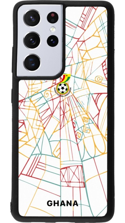 Samsung Galaxy S21 Ultra 5G Case Hülle - Silikon schwarz Ghana 2026 personalisierbares Fussballtrikot