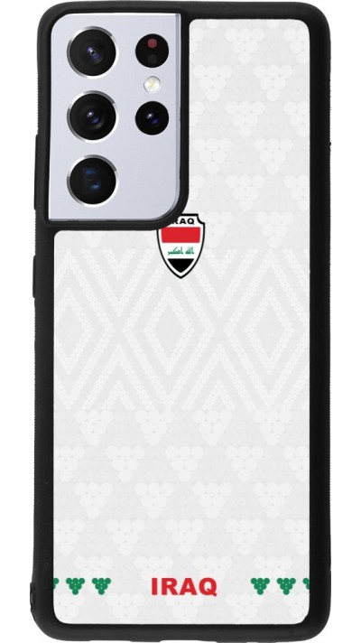 Samsung Galaxy S21 Ultra 5G Case Hülle - Silikon schwarz Irak 2026 personalisierbares Fussballtrikot