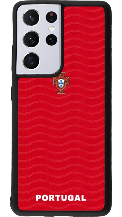 Samsung Galaxy S21 Ultra 5G Case Hülle - Silikon schwarz Portugal 2026 personalisierbares Fussballtrikot