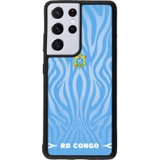 Samsung Galaxy S21 Ultra 5G Case Hülle - Silikon schwarz Demokratische Republik Kongo 2026 personalisierbares Fussballtrikot