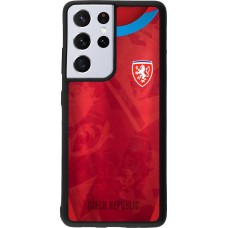 Samsung Galaxy S21 Ultra 5G Case Hülle - Silikon schwarz Tschechische Republik personalisierbares Fussballtrikot