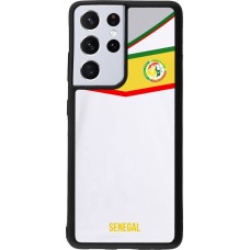 Samsung Galaxy S21 Ultra 5G Case Hülle - Silikon schwarz Senegal 2022 personalisierbares Fußballtrikot