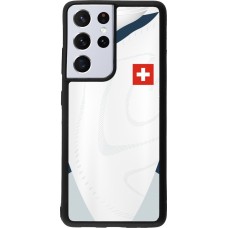 Samsung Galaxy S21 Ultra 5G Case Hülle - Silikon schwarz Schweiz Away personalisierbares Fussballtrikot