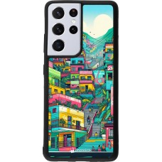 Samsung Galaxy S21 Ultra 5G Case Hülle - Silikon schwarz Medellin Comuna 13 Kunst