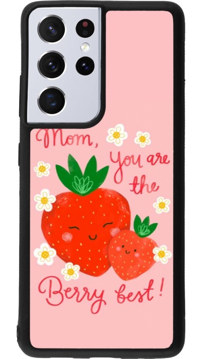 Coque Samsung Galaxy S21 Ultra 5G - Silicone rigide noir Mom 2026 Berry best