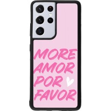 Samsung Galaxy S21 Ultra 5G Case Hülle - Silikon schwarz More amor porfavor