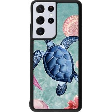 Samsung Galaxy S21 Ultra 5G Case Hülle - Silikon schwarz Preppy Turtle