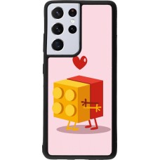 Samsung Galaxy S21 Ultra 5G Case Hülle - Silikon schwarz Saint Valentines Day 26 Puzzle