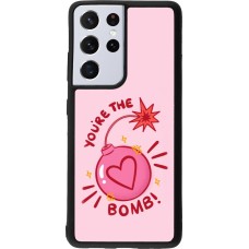 Samsung Galaxy S21 Ultra 5G Case Hülle - Silikon schwarz Saint Valentines Day 26 You are the bomb
