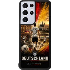 Samsung Galaxy S21 Ultra 5G Case Hülle - Silikon schwarz Fussball Deutschland splash 2026