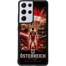 Samsung Galaxy S21 Ultra 5G Case Hülle - Silikon schwarz Fussball Österreich splash 2026