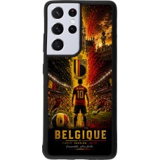 Samsung Galaxy S21 Ultra 5G Case Hülle - Silikon schwarz Fussball Belgien splash 2026