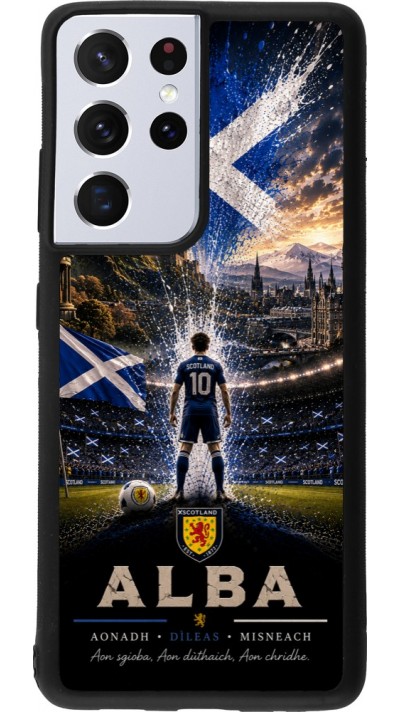 Samsung Galaxy S21 Ultra 5G Case Hülle - Silikon schwarz Fussball Schottland splash 2026