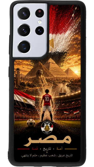 Samsung Galaxy S21 Ultra 5G Case Hülle - Silikon schwarz Fussball Ägypten splash 2026