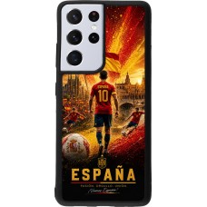 Samsung Galaxy S21 Ultra 5G Case Hülle - Silikon schwarz Fussball Espanien splash 2026