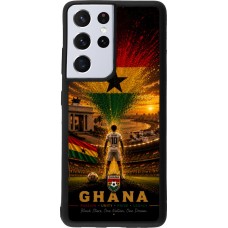Samsung Galaxy S21 Ultra 5G Case Hülle - Silikon schwarz Fussball Ghana splash 2026