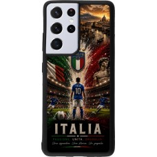 Samsung Galaxy S21 Ultra 5G Case Hülle - Silikon schwarz Fussball Italien splash 2026