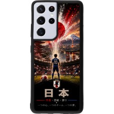 Samsung Galaxy S21 Ultra 5G Case Hülle - Silikon schwarz Fussball Japan splash 2026