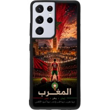 Samsung Galaxy S21 Ultra 5G Case Hülle - Silikon schwarz Fussball Marokko splash 2026