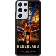 Samsung Galaxy S21 Ultra 5G Case Hülle - Silikon schwarz Fussball Niederlande splash 2026
