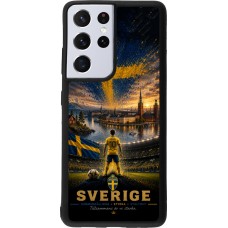 Samsung Galaxy S21 Ultra 5G Case Hülle - Silikon schwarz Fussball Schweden splash 2026