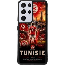 Samsung Galaxy S21 Ultra 5G Case Hülle - Silikon schwarz Fussball Tunesien splash 2026
