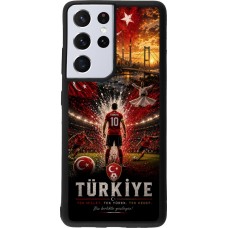 Samsung Galaxy S21 Ultra 5G Case Hülle - Silikon schwarz Fussball Türkei splash 2026