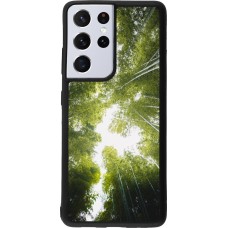 Samsung Galaxy S21 Ultra 5G Case Hülle - Silikon schwarz Spring 23 forest blue sky