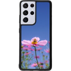 Samsung Galaxy S21 Ultra 5G Case Hülle - Silikon schwarz Bee on a flower 2026