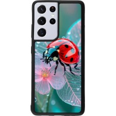 Samsung Galaxy S21 Ultra 5G Case Hülle - Silikon schwarz Ladybird in bloom 2026