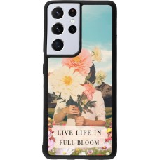 Samsung Galaxy S21 Ultra 5G Case Hülle - Silikon schwarz Live life in full moon 2026