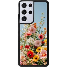 Samsung Galaxy S21 Ultra 5G Case Hülle - Silikon schwarz Spring flowers 2026