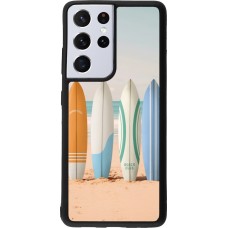 Samsung Galaxy S21 Ultra 5G Case Hülle - Silikon schwarz Summer surfboard 2025