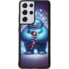 Samsung Galaxy S21 Ultra 5G Case Hülle - Silikon schwarz Valentin 2024 Flauschige Liebe