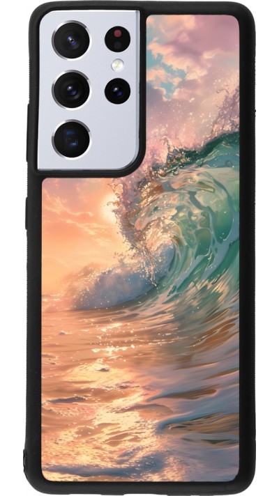 Samsung Galaxy S21 Ultra 5G Case Hülle - Silikon schwarz Wave Sunset