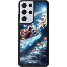 Samsung Galaxy S21 Ultra 5G Case Hülle - Silikon schwarz Weihnachten 2023 Verzauberter Weihnachtsmann