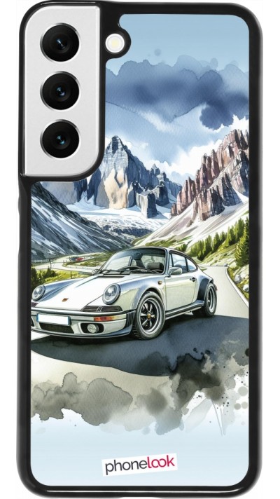 Samsung Galaxy S22 Case Hülle - Porsche 911 Berg Aquarell