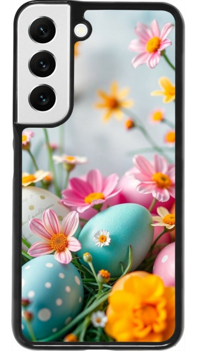 Samsung Galaxy S22 Case Hülle - Easter 2026 Eggs with flowers