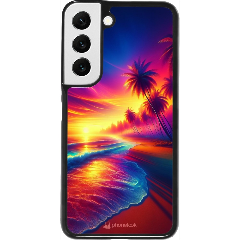 Samsung Galaxy S22 Case Hülle - Strand Sonnenuntergang auffällig