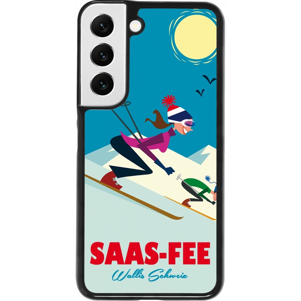Samsung Galaxy S22 Case Hülle - Saas-Fee Ski Downhill