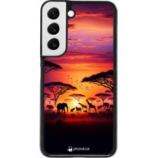 Samsung Galaxy S22 Case Hülle - Safari Sonnenuntergang Wildtiere