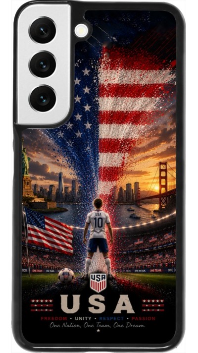 Samsung Galaxy S22 Case Hülle - Fussball Vereinigten Staaten splash 2026