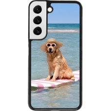 Samsung Galaxy S22 Case Hülle - Summer Dog on Paddle