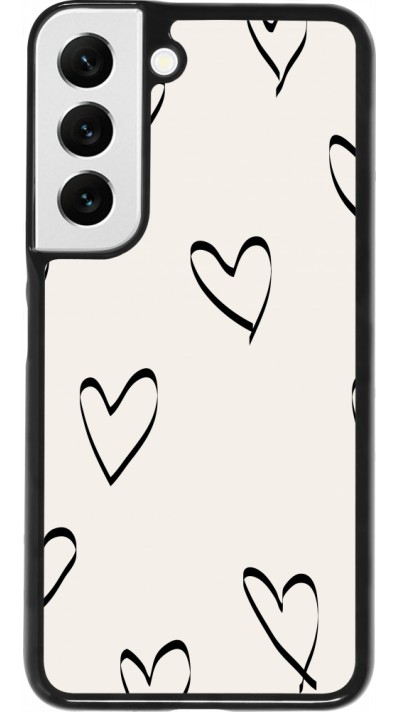 Samsung Galaxy S22 Case Hülle - Valentine 2023 minimalist hearts
