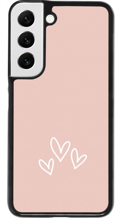 Samsung Galaxy S22 Case Hülle - Valentine 2023 three minimalist hearts