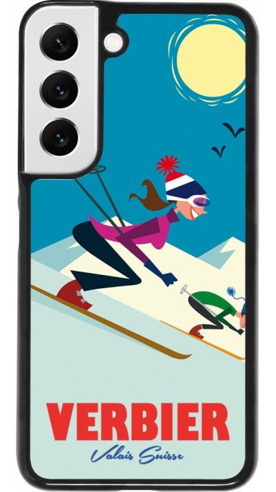 Samsung Galaxy S22 Case Hülle - Verbier Ski Downhill