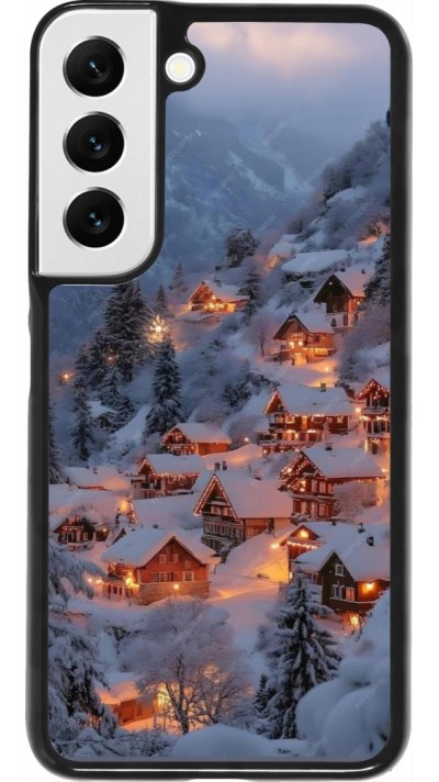 Samsung Galaxy S22 Case Hülle - Winter 25 Winter snowy village