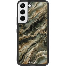 Samsung Galaxy S22 Case Hülle - Silikon schwarz Oliv Marmor